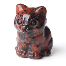 Sahoottie Red Cat Ornament Cute Cat Gifts for Women Cat Lovers Gifts Cat Themed Gifts Crystal Cat Ornament for Desk Bedroom Accessories
