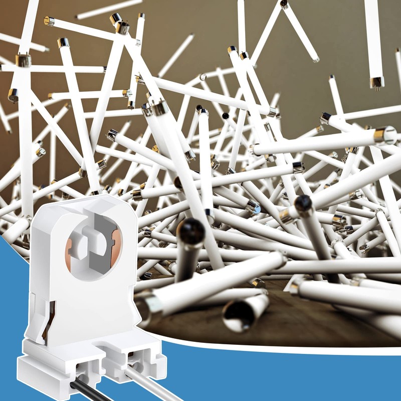 Zhengmy 100 Pack Non Shunted T8 Lamp Holder with Wires,