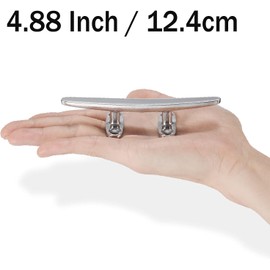 ZOMCHAIN Boat Cleat, Dock Cleat All 316 Stainless Steel Boat Mooring Accessories, Free Installation Accessories Screws (5 inch-4PCS)
