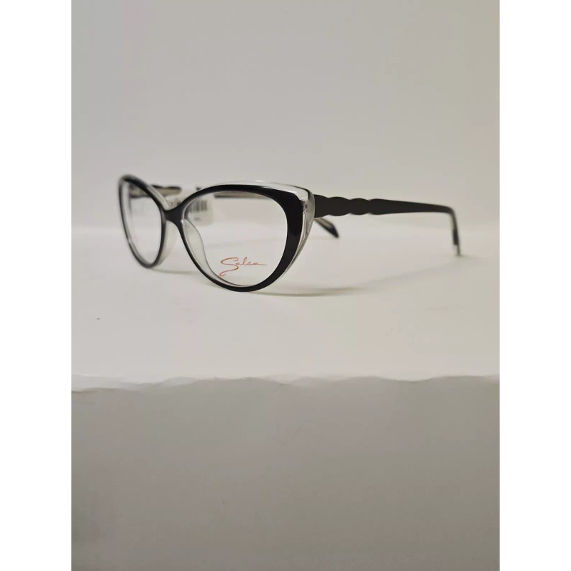 Salsa Eyeglasses Frames SA 3011 bk/cr 54-14-140 Black Crystal