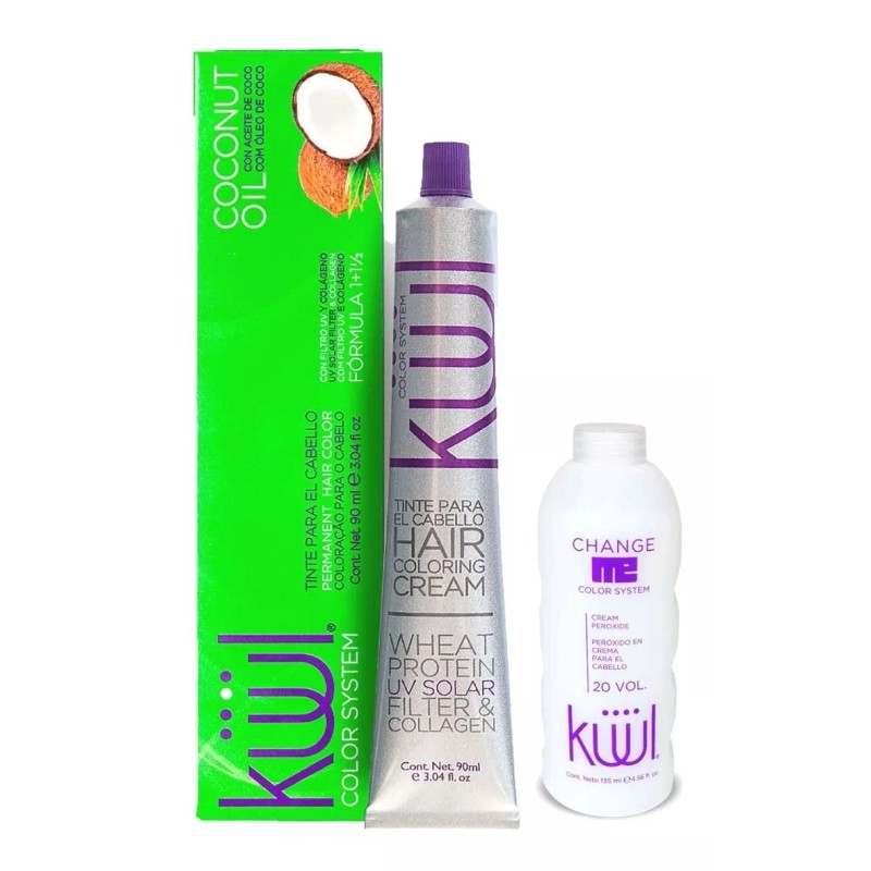 Kuul Tinte Permanente Cabello Tono 1 Negro Tubo 90g