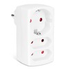 Aigostar Mehrfachsteckdose 3-Fach Steckdosenadapter, 2 Euro +1 Schuko Steckdose Kindersicherung,