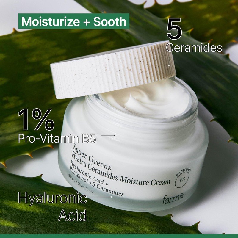 Farm Rx Super Greens Hyalru Ceramides Moisture Cream (3fl oz)