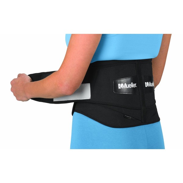 Mueller Lumbar Regular Back Brace with Removable Pad, 2 Pack