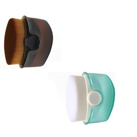 Aplicador de protector solar, paquete de 2 cepillos de protección solar con tapa protectora, cepillo de protección solar aplicador de loción de protección solar (White+Black)