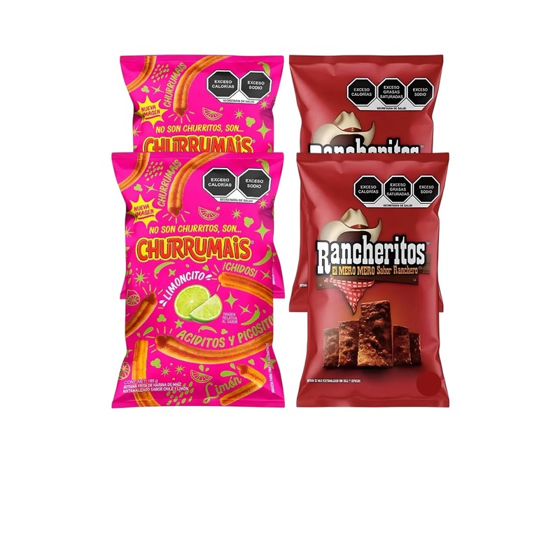 Generic Churrumais And Rancheritos Combo (4 Pack) Sabrita Original flavor
