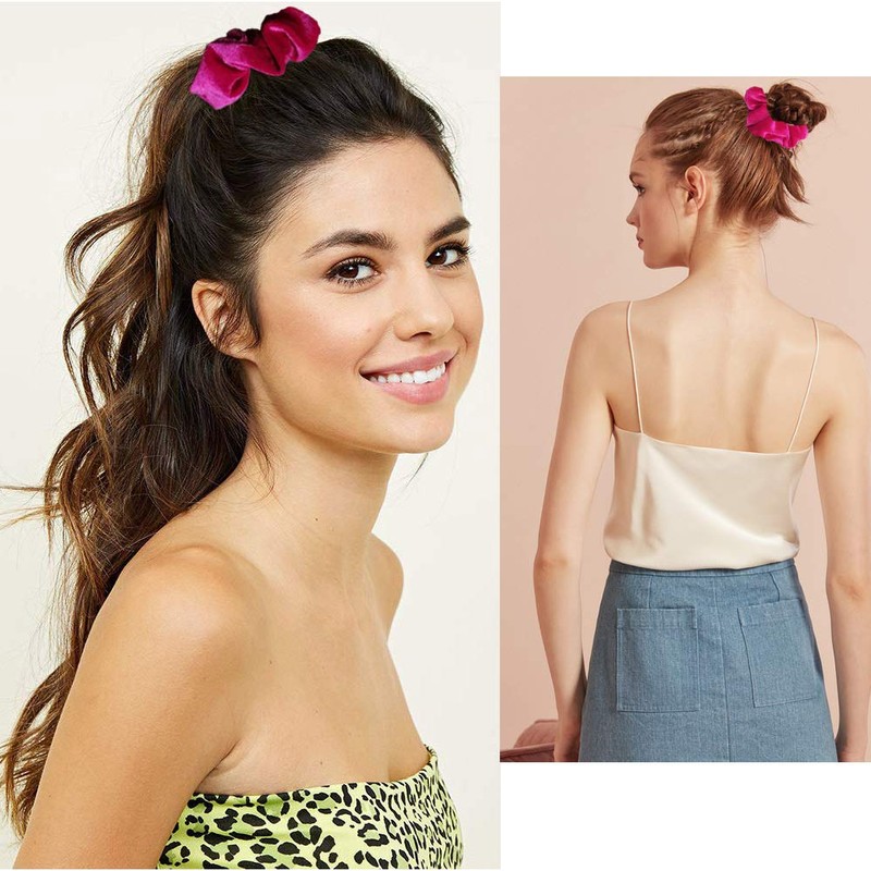 Güvass 12 unidades de coleteros de terciopelo elásticos para el