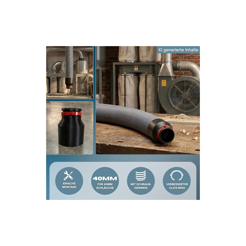 Vacuum Cleaner Coupling Adapter Compatible with Bosch Click and Clean