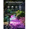 AUDERWIN Solar Spot Lights Outdoor, 9 Lighting Modes RGB, Solar