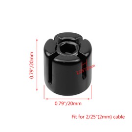 Pastlla 20 Pcs Black Cross Cable Clamps, 316 Stainless Steel Cable Clips, No Drilling Required Wire Rope Wall Trellis Kit Fittings, for Steel Wire Nets, Vines and Climbing Plants(Fit 2/25" Cable)