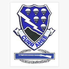 HOF Trading Currahee Patch & Combat Infantry Badge (CIB) Vinyl Sticker Waterproof Decal Laptop Wall Window Bumper Sticker 5"