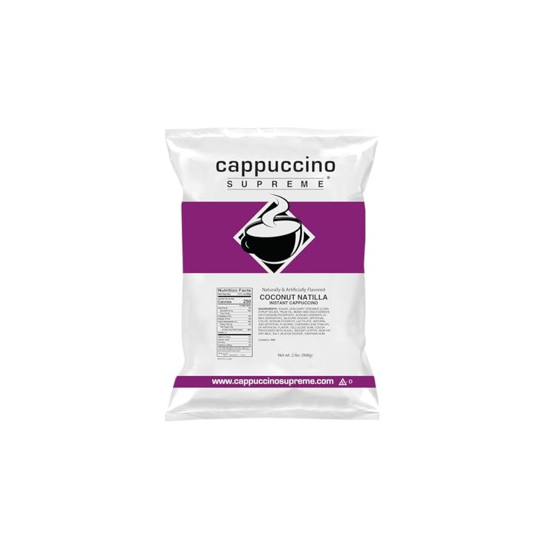 Cappuccino Supreme Coconut Natilla 2 lb bag Instant Cappuccino Mix