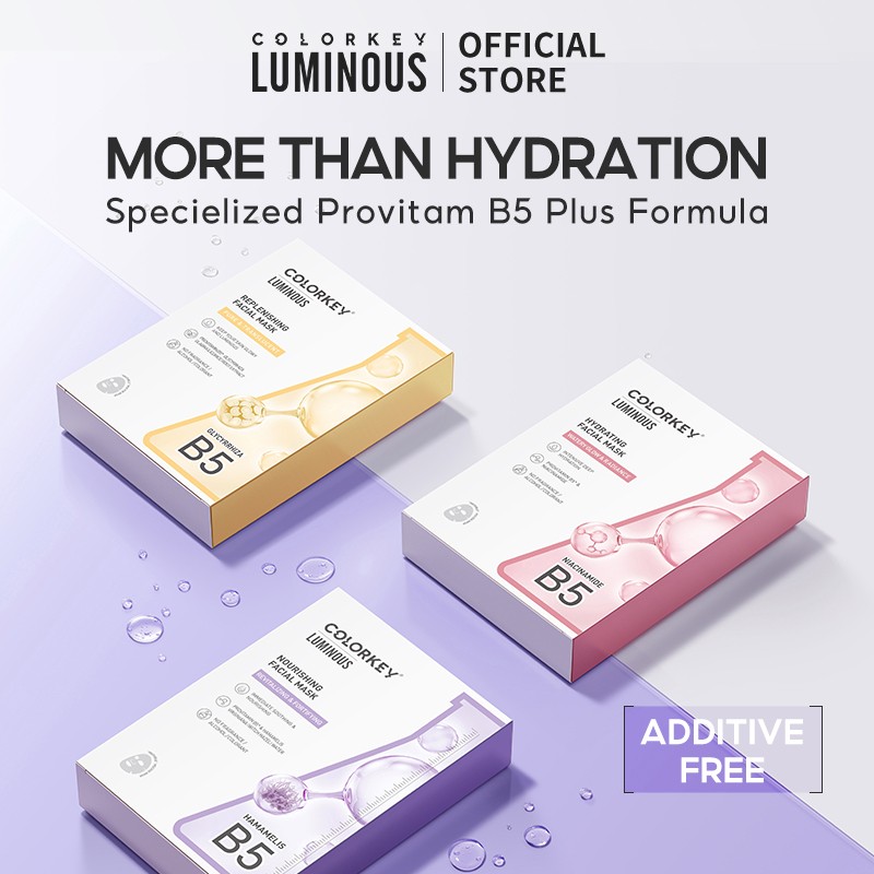 COLORKEY [Bundle of 2]COLORKEY LUMINOUS B5 Facial Sheet Masks Hydrating,