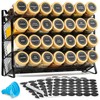 AOZITA Spice Rack Organizer for Cabinet, 28 Empty Spice Jars