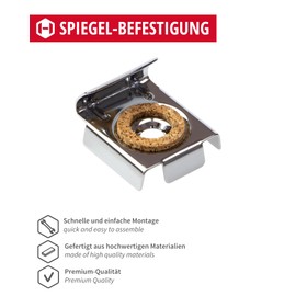 GedoTec® H3052 Wardrobe Holder with Keyhole Shape for Drilling in - Pack of 10 | Hanger with Diameter 30 mm | Plastic White | Furniture Fittings