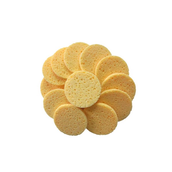 Exceart 20 Pieces Loofah Pad Sponge Scrubber Cellulose Face Body Shower Bath Spa Peeling Pads Soft Makeup Sponge Remover Pad Yellow Size Xs S5E13950MB17QV yellow 1.00