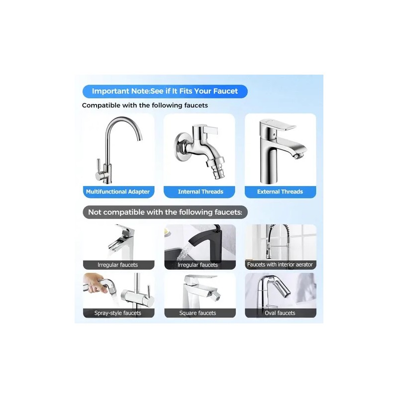 Extensor De Grifo Giratorio 1080° Con Aireador Para Lavabo