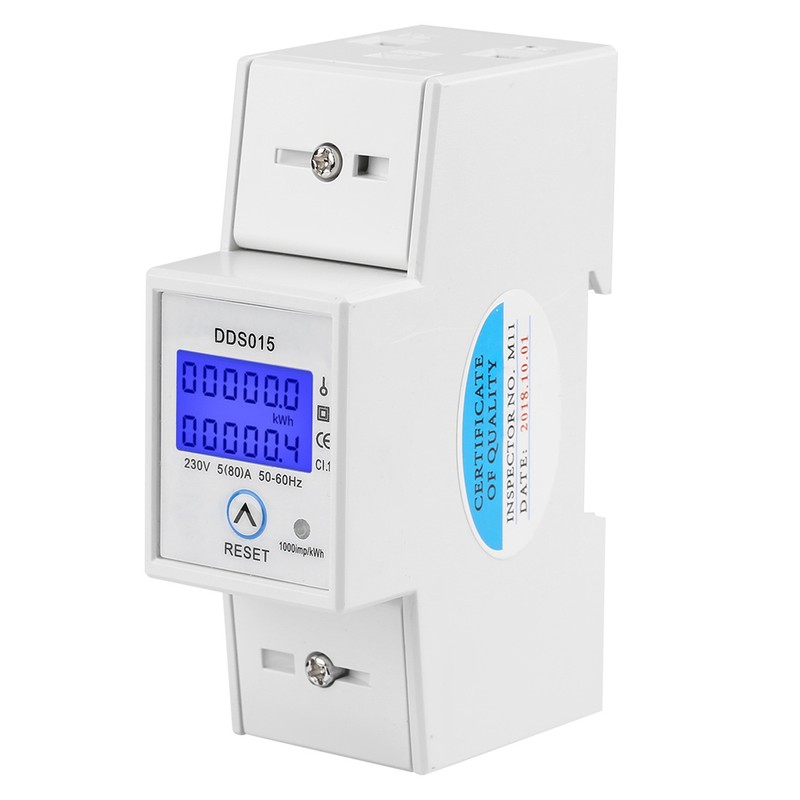 5‑80A 50Hz Digital LCD Single Phase Energy Meter Watt Meter