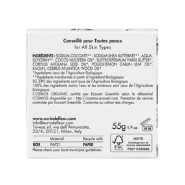 Écrin de Fleur - Handgemachte Bio Rasierseife herren, natürlicher Zedernholzduft, mit Haselnussöl, 1x55g