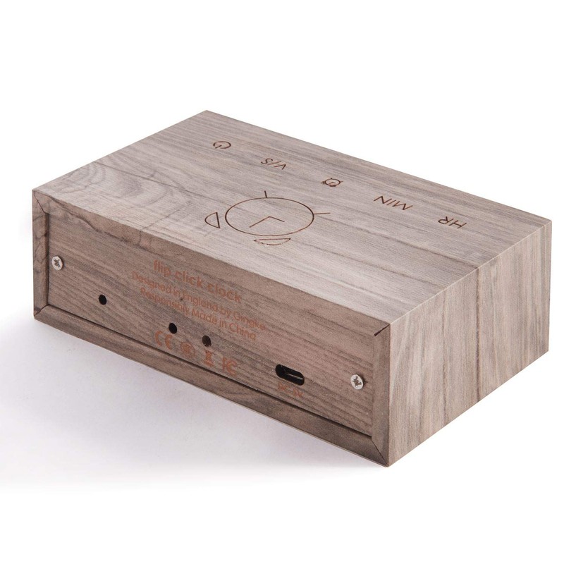 Gingko Design G003A12 Alarm Clock, Wood, Ash, One size