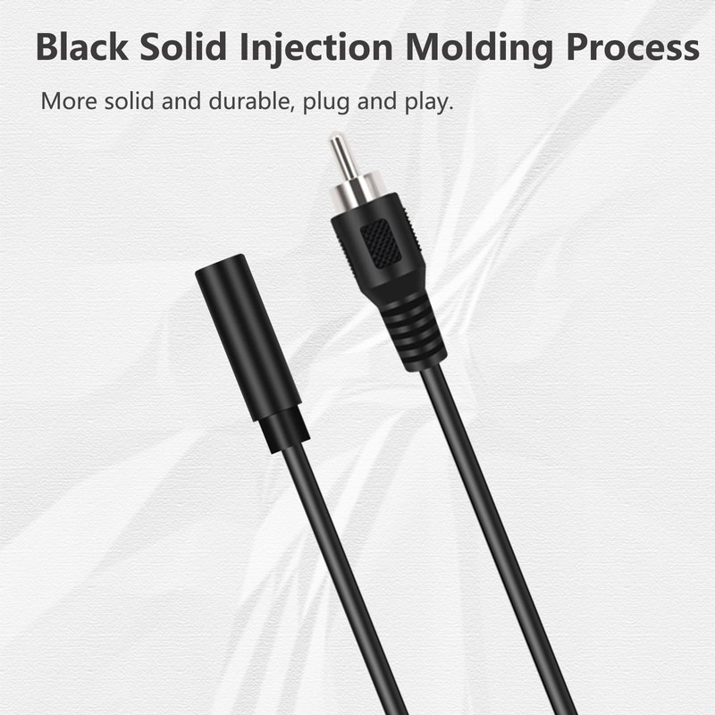 Bolvek 2 Pack 3.5mm 1/8" TS Mono Female to RCA