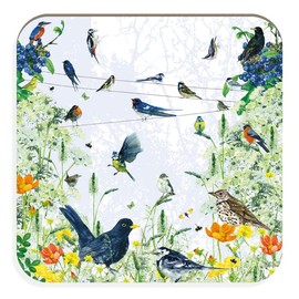 British Garden Wild Birds & Wildflowers Bird Themed Tuppence A Bag Coaster Gift TBCTR07
