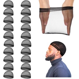 20Pcs Wave Cap Stretchy Skull Lightweight Beanie Caps Silky Stocking Cap Soft Sleeping Shower Caps Compression Over Durag Hat Breathable Elastic Band Tie Wrap Satin Hair Bonnet for 360 Waves Men