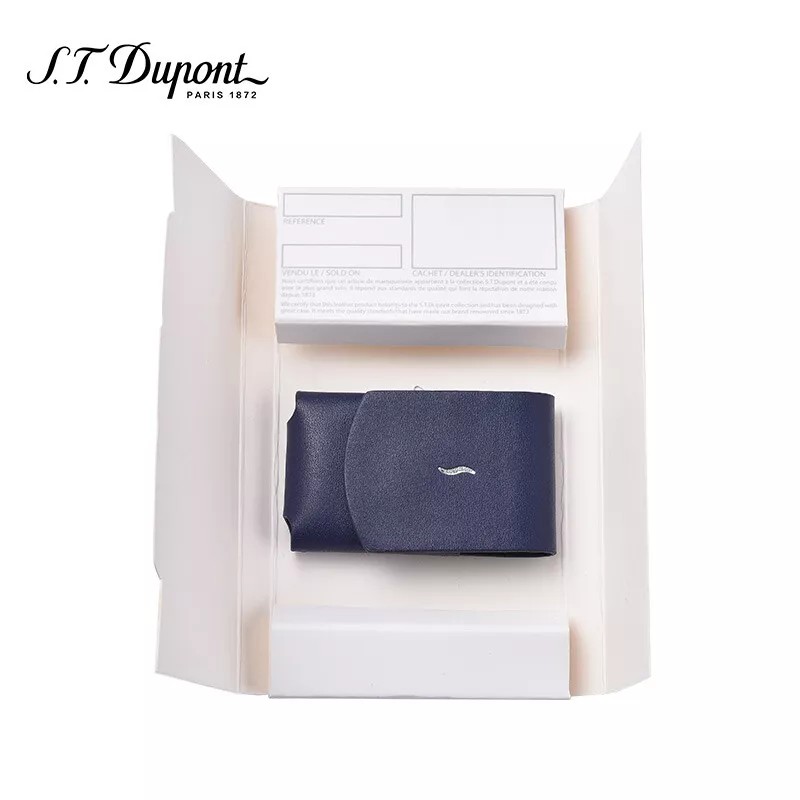 S.T. Dupont Leather Case Pouch For the Minijet Lighter, Blue,