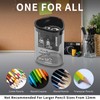 2 PCs Pencil Sharpener with Container,Dual Holes (8mm, 12mm) Pencil
