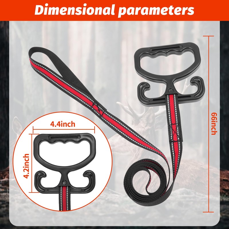 Deer Drag Harness, Heavy Duty Deer Dragging Rop - Sturdy