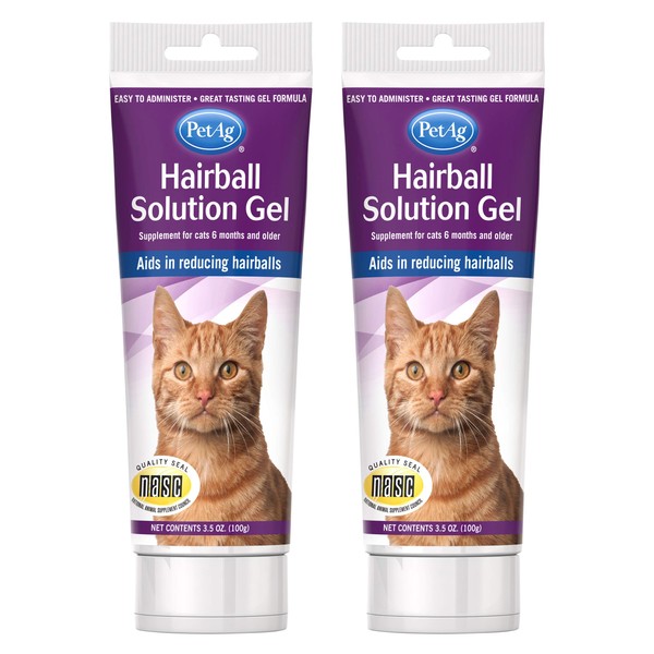 PetAg Hairball Remedy for Cats Gel Supplement - Hairball Remedy for Cats - 3.5 oz - 2 Pack