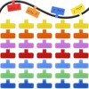 Cable Labels Cable Labelling Reusable Pack of 35 White Writable