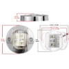 3" Inch Round Chrome Marine Boat Lights White LED Transom
