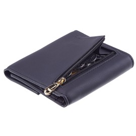 Travelambo RFID Blocking Small Mini Compact Wallet Coin Pouch Holder Trifold Credit Card Holder Pocket Purse for Women