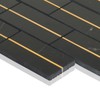 Modket Black Marble Natural Stone Gold Metal Trim Inlay Mosaic