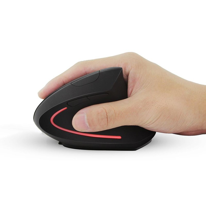 Wireless Vertical Ergonomic Optical Mouse Rechargeable Mouse with USB for