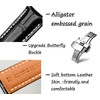Moran Genuine Leather Watch Band, Quick Release, Polished, Deployment Buckle,