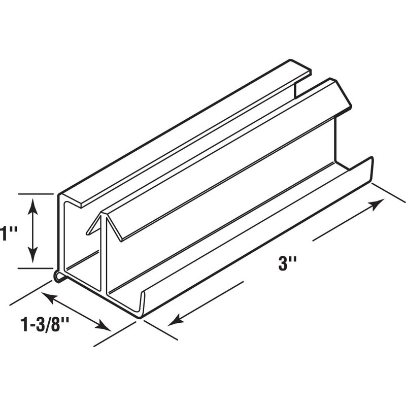 Prime-Line M 6217 Tub Enclosure Bottom Guide, For Frameless Panels,