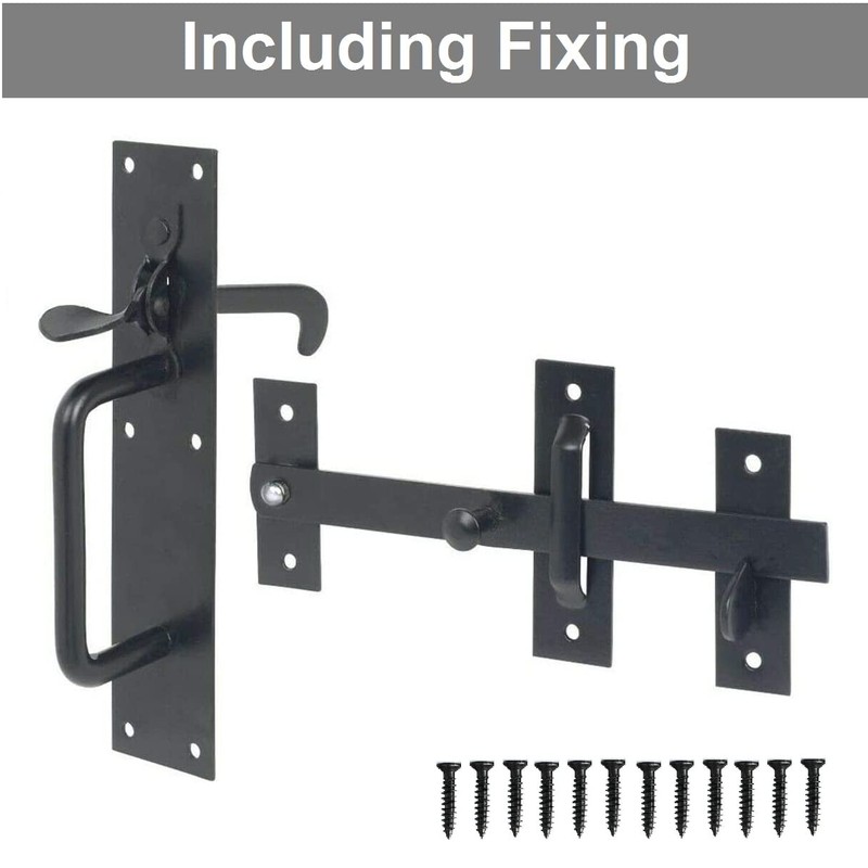 TERF® Heavy Duty Suffolk Gate Latch Door Lock Black Thumb