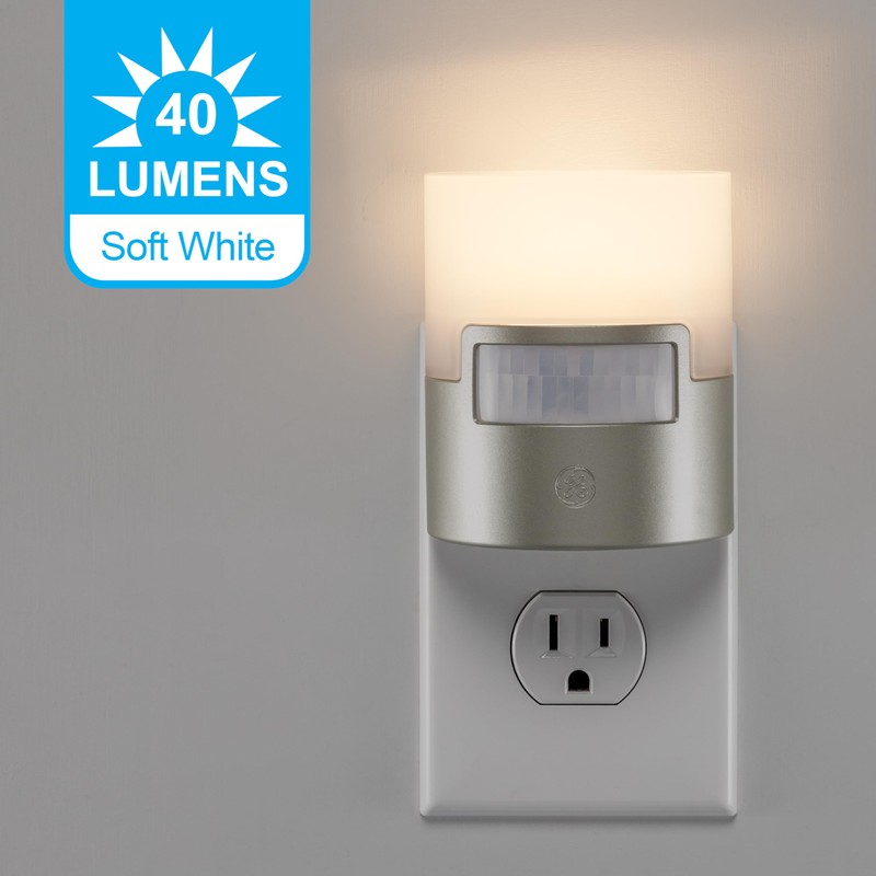GE LED Motion Sensor Night Light, Plug into Wall, 40