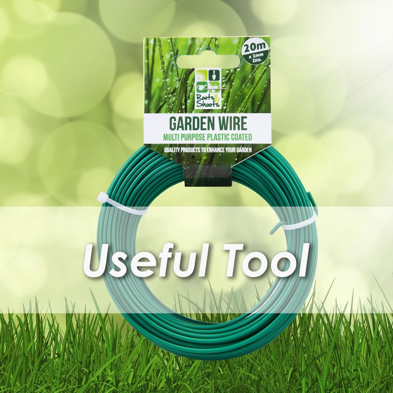 VFM - Garden Wire 20M Plastic Coated Gardening Tools Accessories