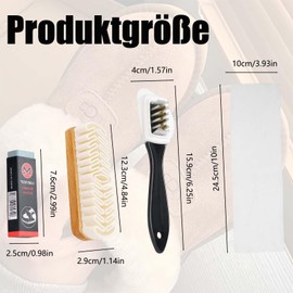 4 pieces suede brush set, shoe brush, multifunctional and practical shoe cleaning brush, suitable for various items such as shoes, belts, bags, jackets, sofas