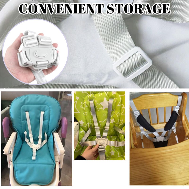 High Chair Harness, 5 Point Adjustable Safety Harness, Universal for