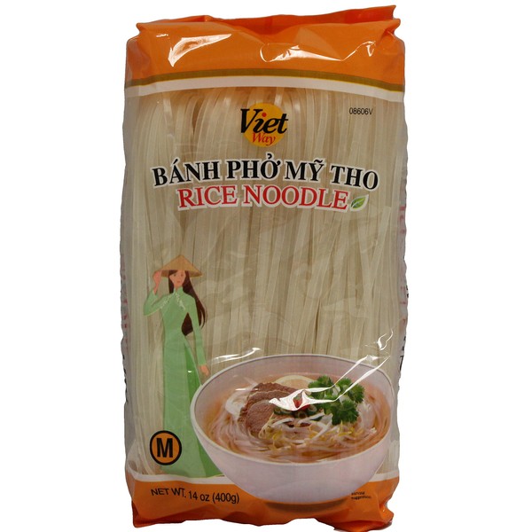 Viet Way Rice Noodle Sticks for Pho, 14oz (3 Packs)