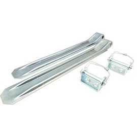 HGW 2 x Trailer Hinge with Screw-On Bracket & Spring Bolts / Side Wall Hinge Flap Hinge Set for Car Trailers (540 mm)