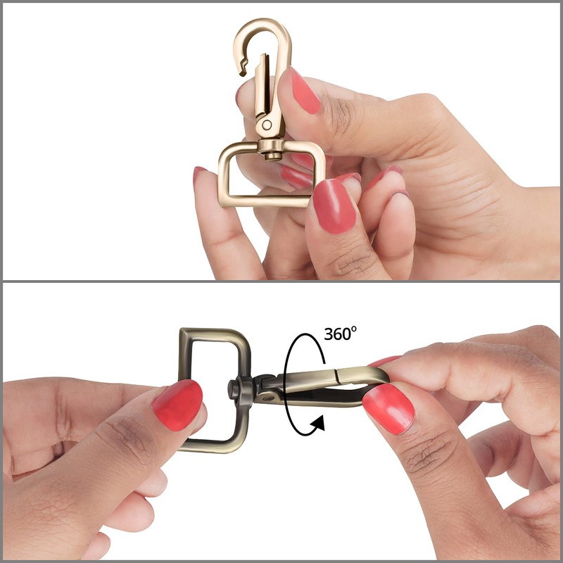 Belle Vous Various Metal Carabiner Key Ring Hooks with D