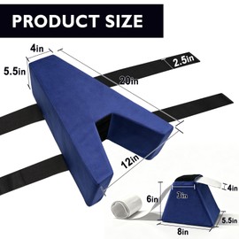2-in-1 Abduction Pillow for Hip Replacement with Knee Separator Pillow High-Density Foam Abductor Pillows After Surgery for Sit & Lie, Prevent Hip Dislocation