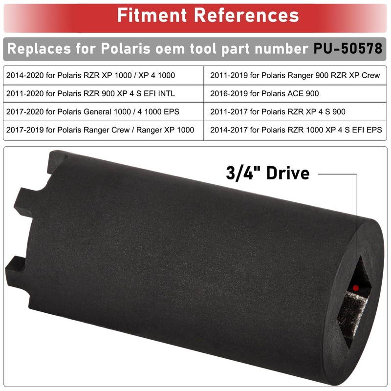 Clutch Spider Nut Socket Tool For Polaris 900 1000 XP