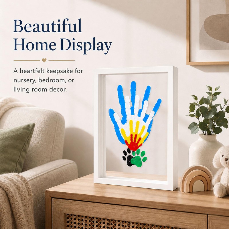 Family Handprint Kit for 4 – Wooden Frame with 4