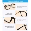 Firmoo Blue Light Blocking Glasses for Men/Women, Black Square Computer
